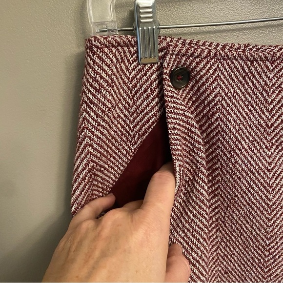 Banana Republic Herringbone Button-Waist Skirt Size 8 Career - Picture 3 of 11
